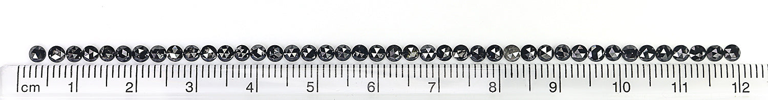 4.72 CT Natural Loose Round Rose Cut Diamond Black Color Round Shape Diamond 2.70 MM Natural Loose Black Color Round Rose Cut Diamond LQ1761