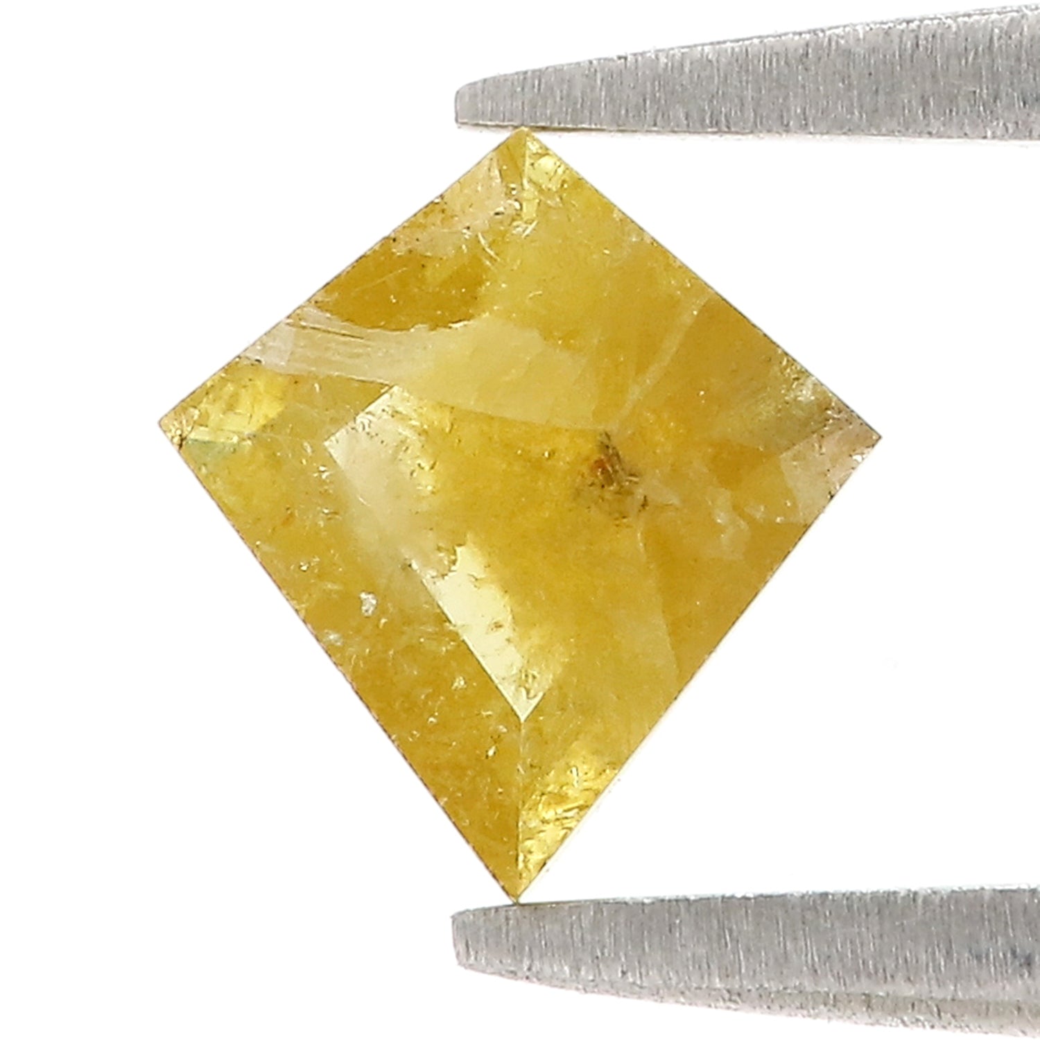 0.64 CT Natural Loose Kite Shape Diamond Yellow Color Kite Diamond 7.20 MM Natural Loose Yellow Color Diamond Kite Rose Cut Diamond N2654