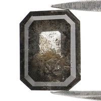 Natural Loose Emerald Diamond, Salt And Pepper Emerald Diamond, Natural Loose Diamond, Emerald Cut Diamond, 1.50 CT Emerald Shape L2973