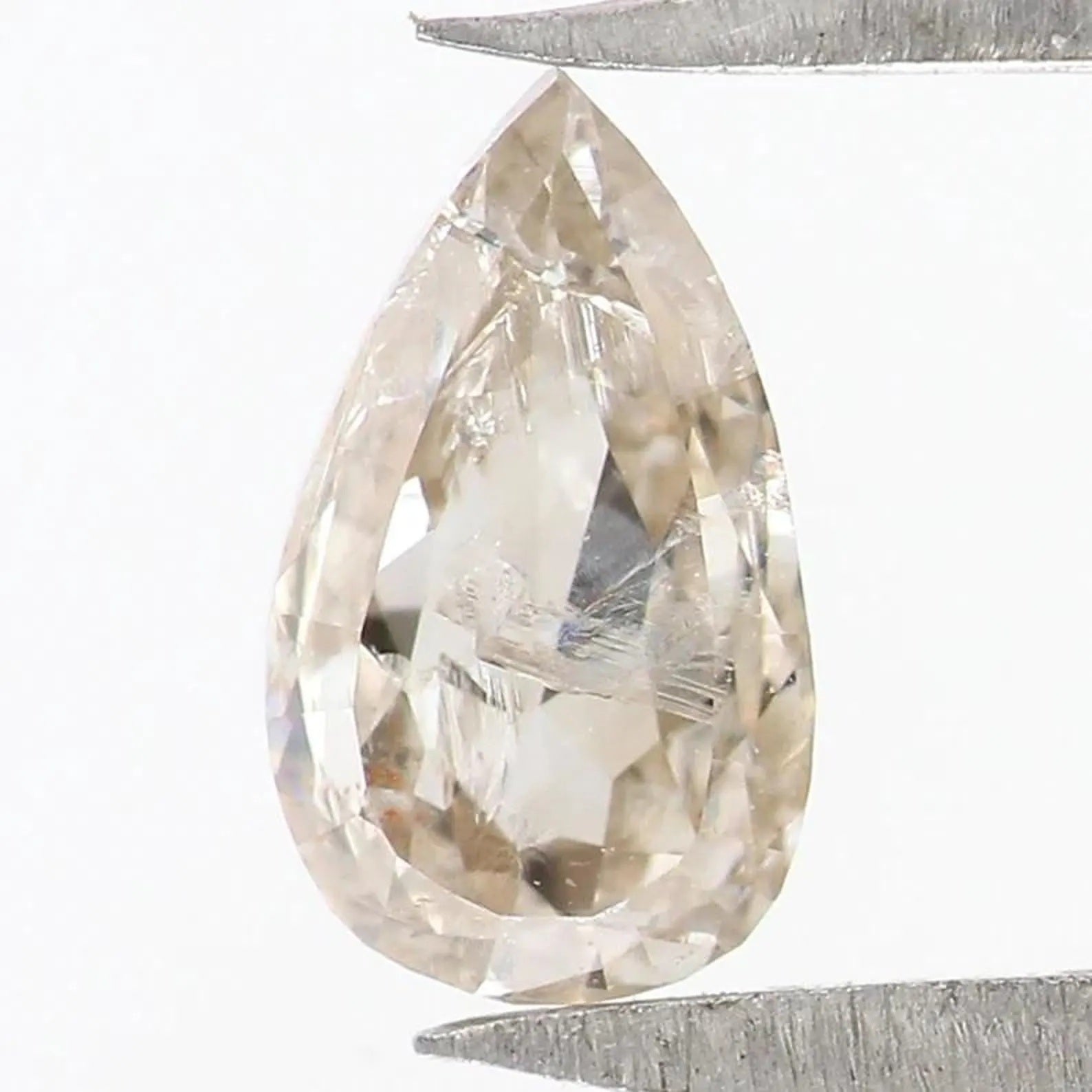 0.32 CT Natural Loose Pear Shape Diamond Brown Color Pear Cut Diamond 5.75 MM Natural Loose Diamond Brown Color Pear Rose Cut Diamond NQ1852