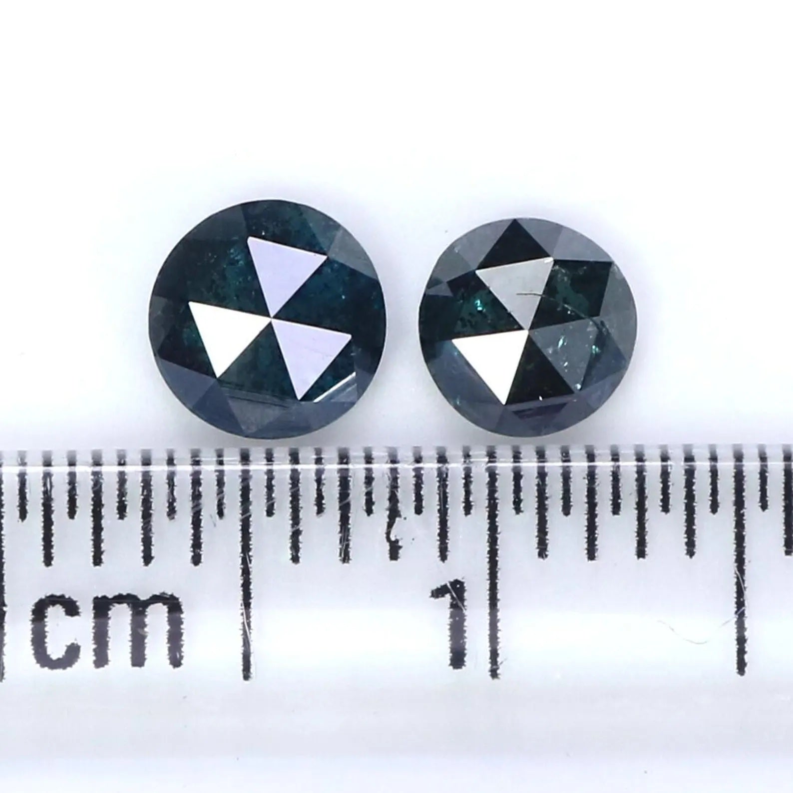 0.69 CT Natural Loose Round Cut Pair Diamond Blue Color Round Shape Diamond 4.40 MM Natural Diamond Blue Color Round Rose Cut Diamond NQ9384