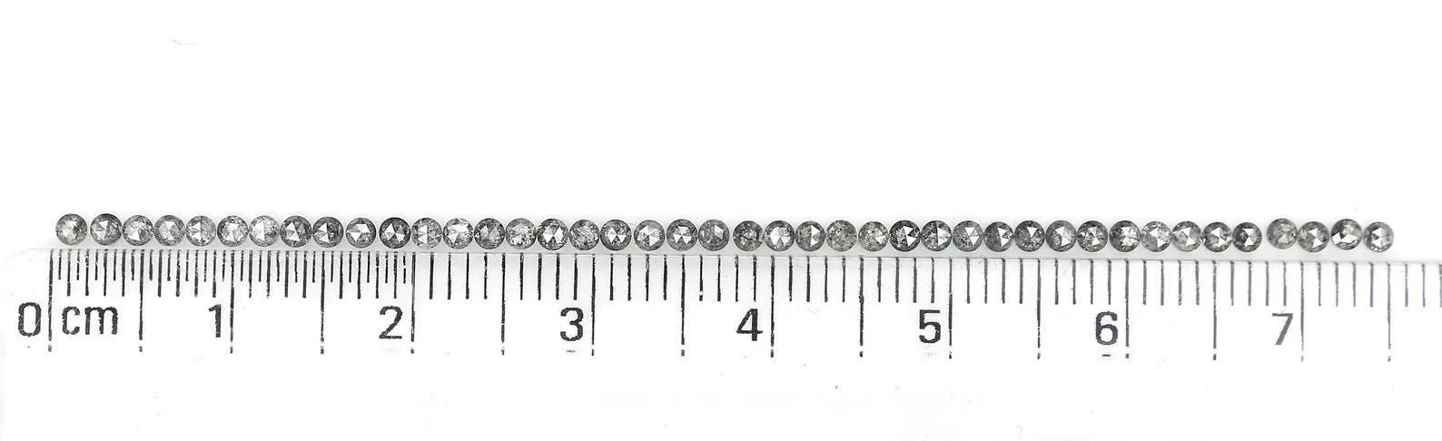 1.08 CT Natural Loose Round Rose Cut Diamond Salt And Pepper Round Diamond 1.70 MM Natural Black Grey Color Round Rose Cut Diamond NQ1558
