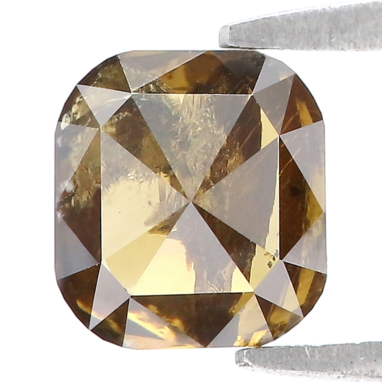 1.42 CT Natural Loose Cushion Shape Diamond Brown Champagne Color Cushion Rose Cut Diamond 6.60 MM Natural Cushion Shape Diamond LQ6162