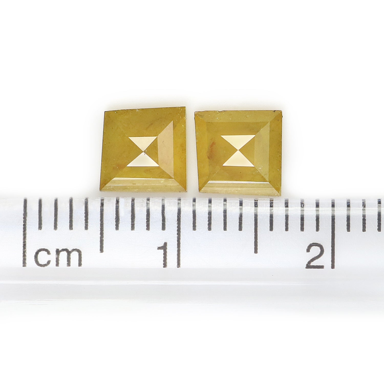 1.56 CT Natural Loose Kite Cut Pair Diamond Yellow Color Kite Shape Diamond 7.85 MM Natural Loose Yellow Color Kite Rose Cut Diamond L8102