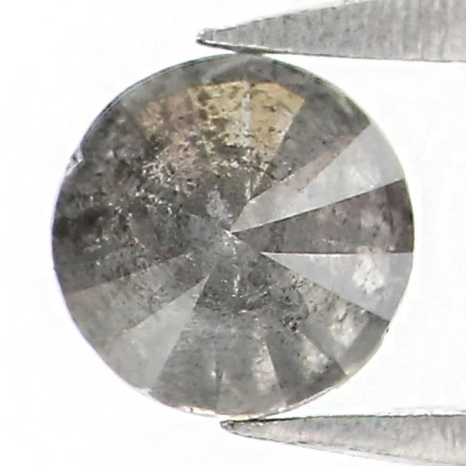 0.34 CT Natural Loose Round Shape Diamond Salt And Pepper Round Diamond 4.30 MM Natural Black Grey Color Round Brilliant Cut Diamond NQ7051