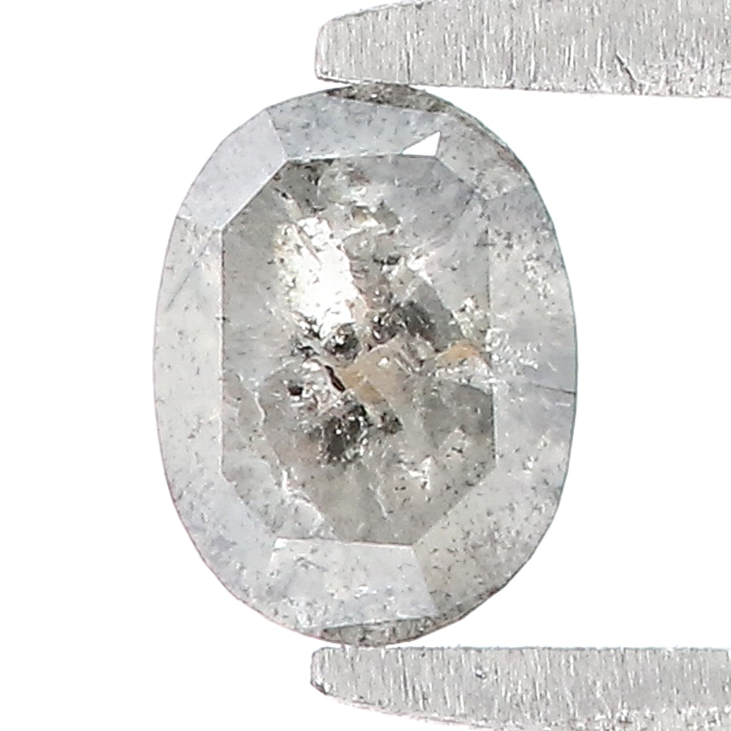 0.46 Ct Natural Loose Oval Shape Diamond Black Grey Color Oval Cut Diamond 5.10 MM Natural Loose Salt and Pepper Oval Shape Diamond QL383