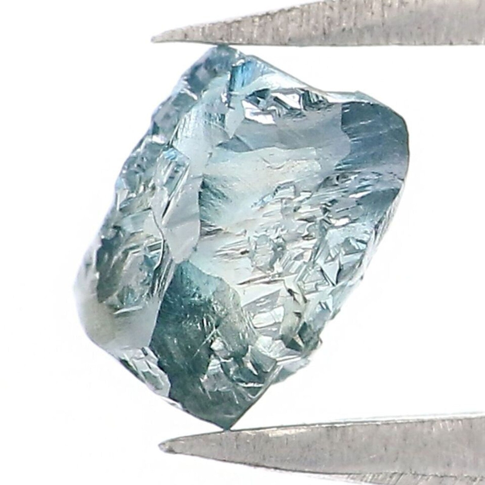 0.79 CT Natural Loose Rough Shape Diamond Blue Color Rough Cut Diamond 5.40 MM Natural Loose Diamond Blue Rough Irregular Cut Diamond NQ2039