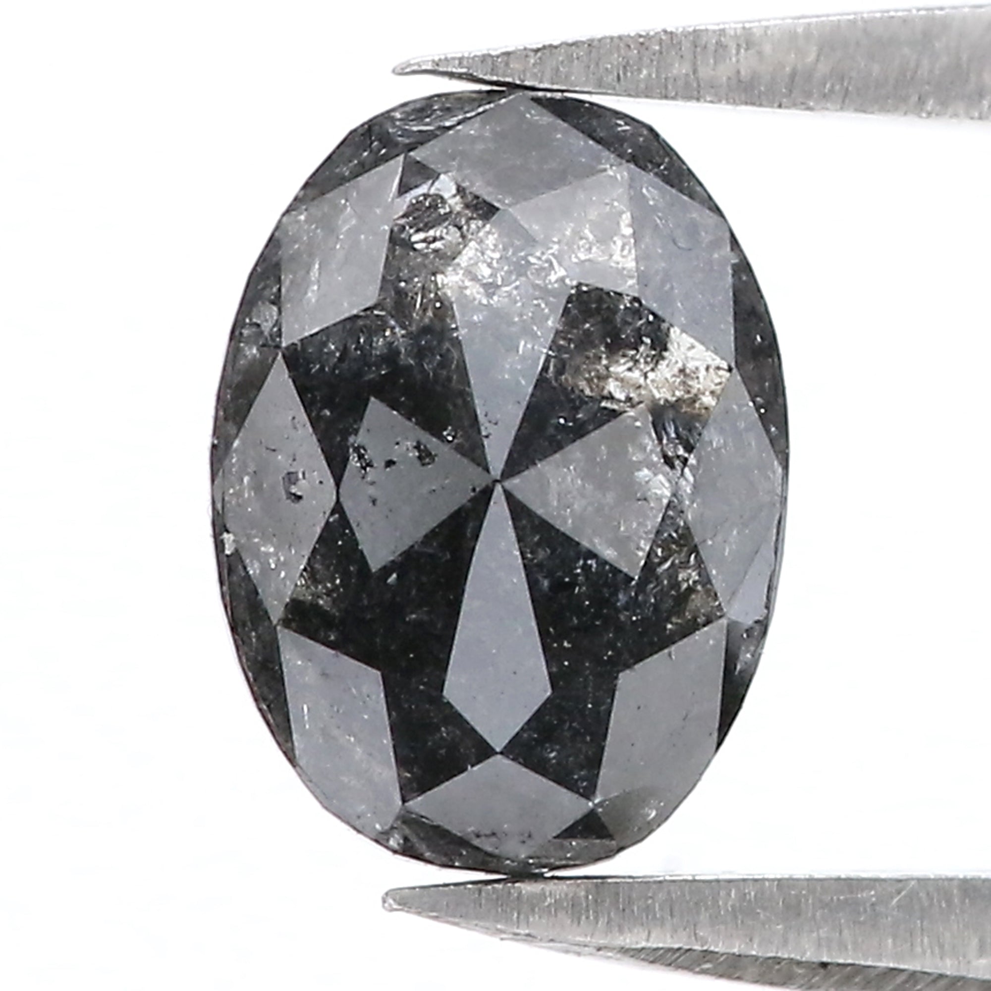 1.39 Ct Natural Loose Oval Shape Diamond Salt And Pepper Oval Cut Diamond 8.25 MM Natural Loose Diamond Oval Shape Rose Cut Diamond QL3100