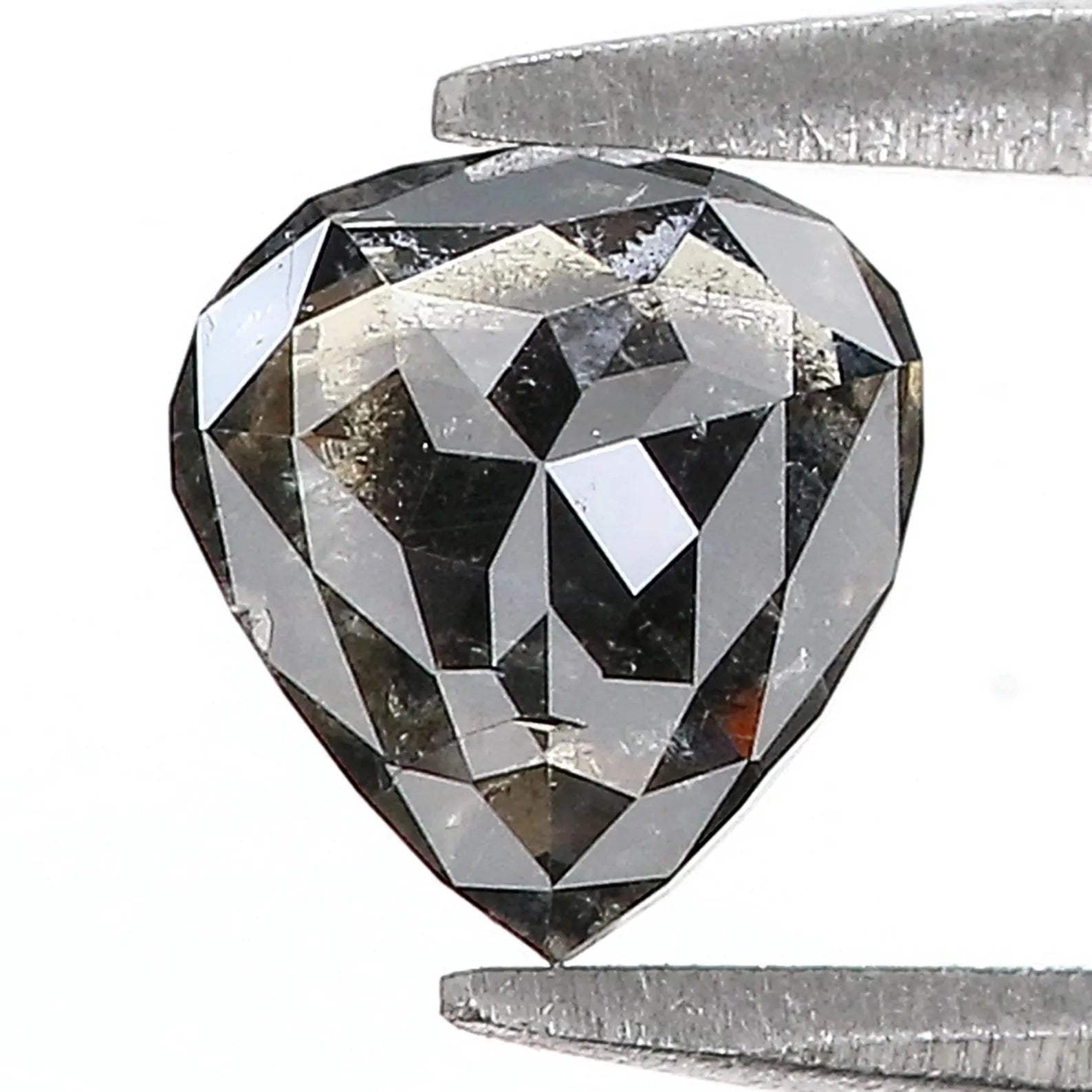 0.85 CT Natural Loose Heart Shape Diamond Salt And Paper Heart Cut Diamond 6.40 MM Natural Loose Diamond Heart Shape Rose Cut Diamond QN7701