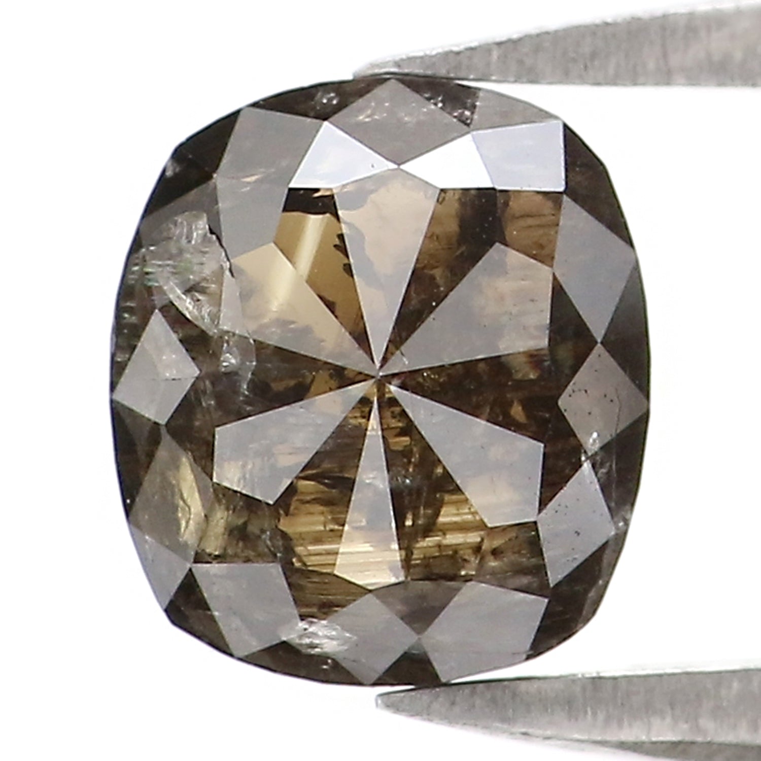 1.07 CT Natural Loose Cushion Shape Diamond Brown Color Cushion Cut Diamond 6.35 MM Natural Loose Diamond Cushion Rose Cut Diamond QL2856