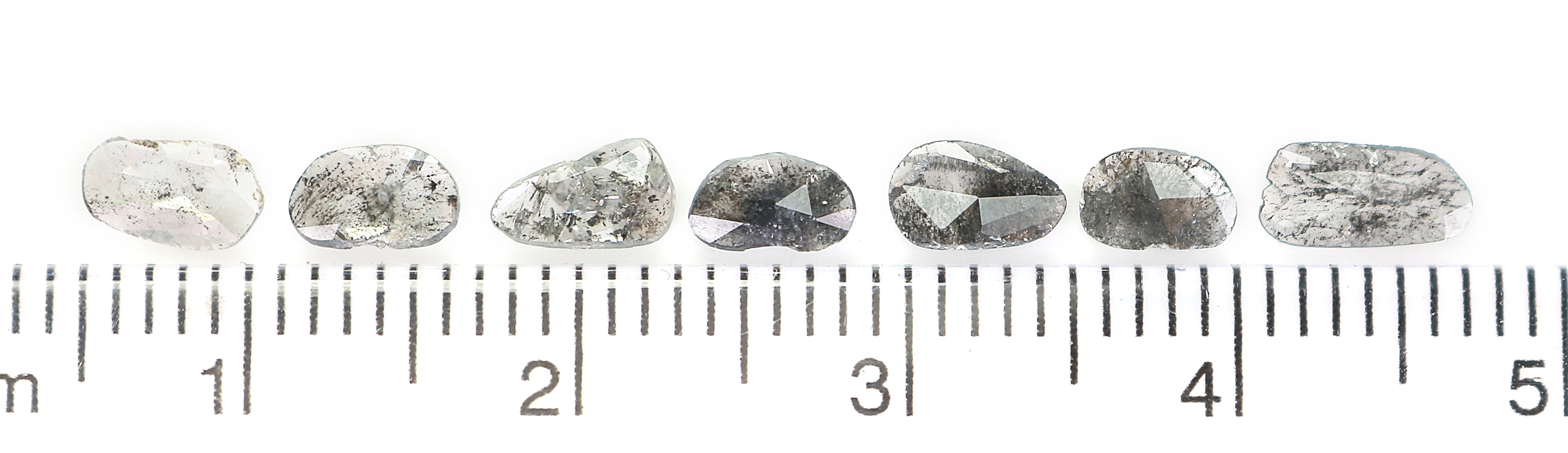 1.16 Ct Natural Loose Slice Shape Diamond Slice Salt And Pepper Diamond 4.80 MM Slice Natural Loose Diamond Slice Black Grey Diamond LQ3033