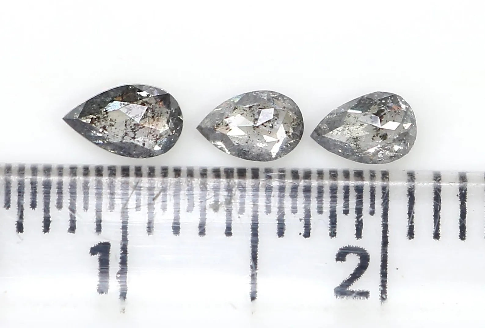 0.47 CT Natural Loose Pear Shape Diamond Salt And Pepper Pear Cut Diamond 4.65 MM Natural Loose Diamond Pear Rose Cut Diamond NQ2399
