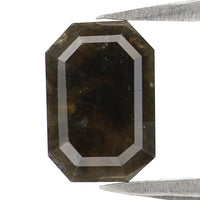 Natural Loose Emerald Diamond, Black Color Diamond, Natural Loose Diamond, Emerald Rose Cut Diamond, 1.67 CT Emerald Shape Diamond KDL2853