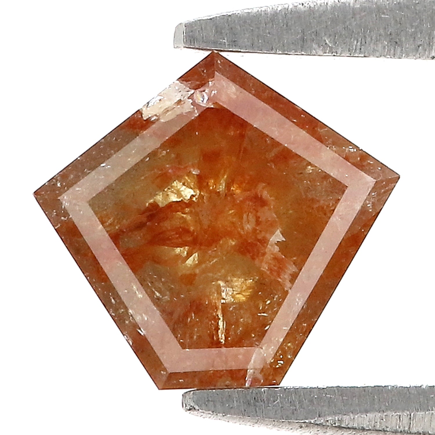 0.88 Ct Natural Loose Pentagon Shape Diamond Brown Color Pentagon Diamond 6.50 MM Natural Loose Brown Color Pentagon Rose Cut Diamond LQ9675