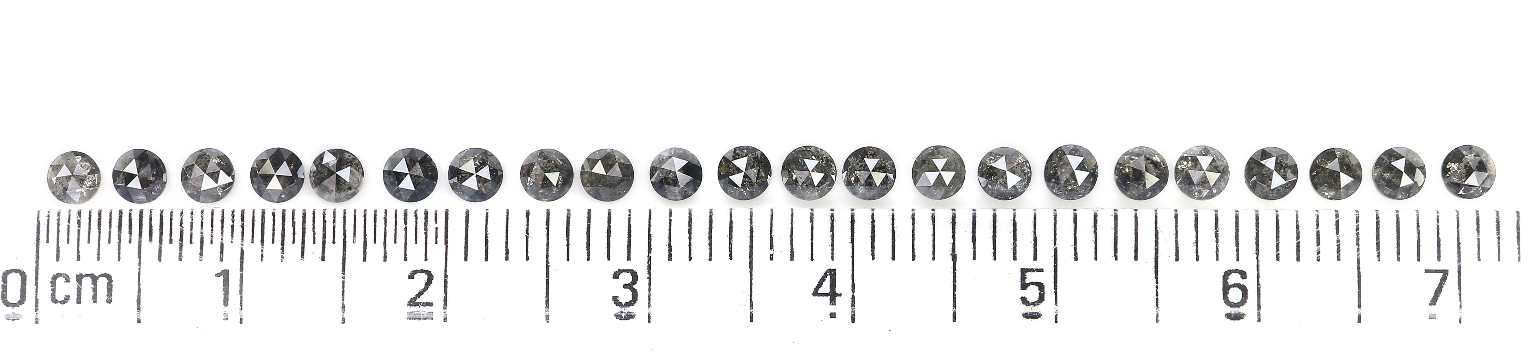 1.84 Ct Natural Loose Round Rose Cut Diamond Salt And Pepper Round Shape Diamond 2.60 MM Natural Black Grey Round Rose Cut Diamond LQ1821