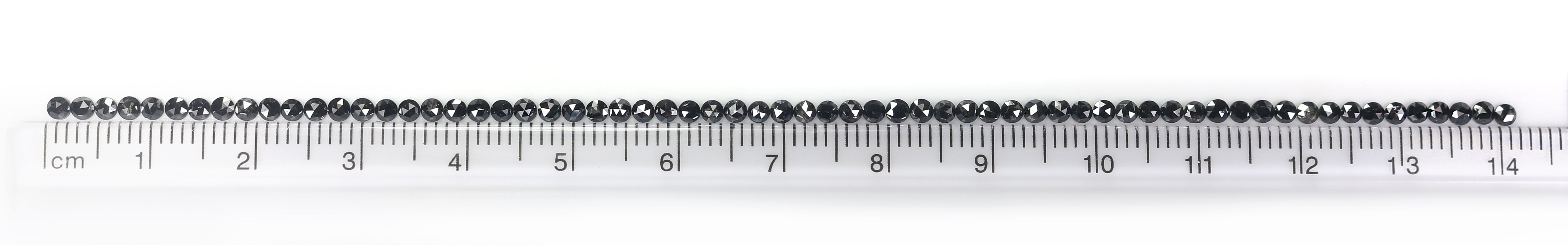 2.89 CT Natural Loose Round Shape Diamond Black Color Round Diamond 2.10 MM Natural Loose Diamond Black Color Round Rose Cut Diamond NQ1807