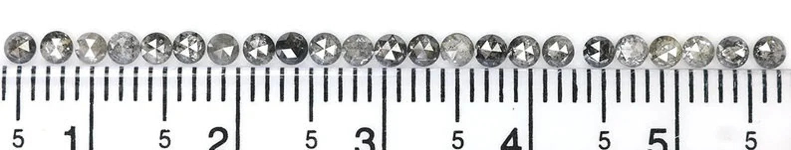 1.11 CT Natural Loose Round Shape Diamond Salt And Pepper Round Cut Diamond 2.20 MM Natural Black Grey Color Round Rose Cut Diamond NQ1836