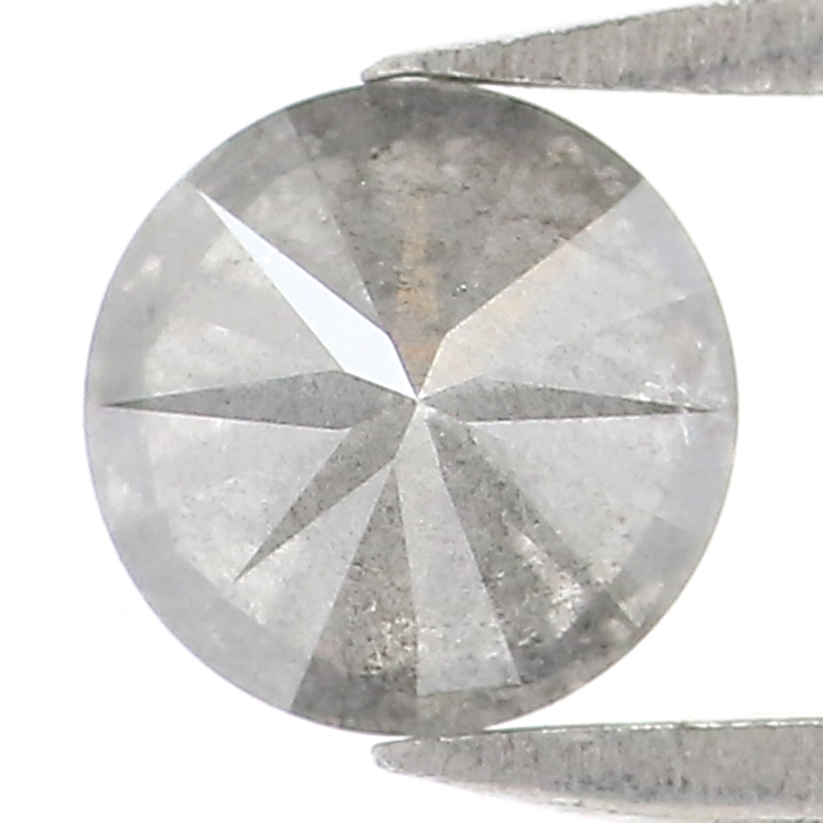 0.49 CT Natural Loose Round Shape Diamond Salt And Pepper Round Cut Diamond 4.95 MM Natural Black Grey Round Brilliant Cut Diamond LQ2795