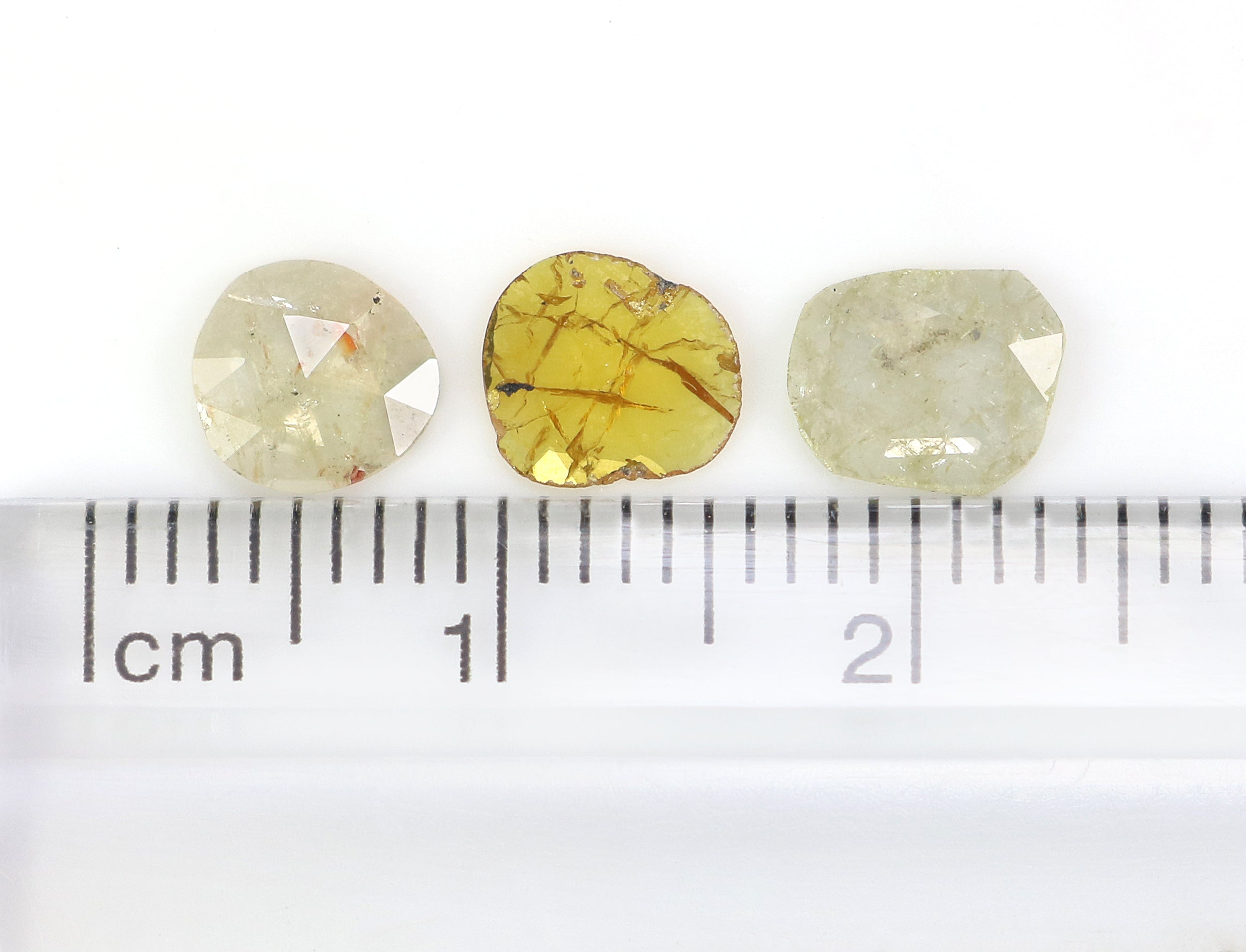 1.04 CT Natural Loose Slice Shape Diamond Yellow Grey Color Slice Diamond 6.05 MM Slice Diamond Irregular Cut Slice Rose Cut Diamond NQ1678
