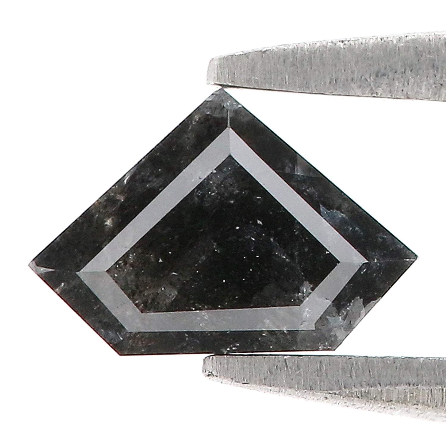 0.63 Ct Natural Loose Shield Shape Diamond Salt And Pepper Shield Cut Diamond 4.80 MM Natural Black Color Shield Rose Cut Diamond LQ1020