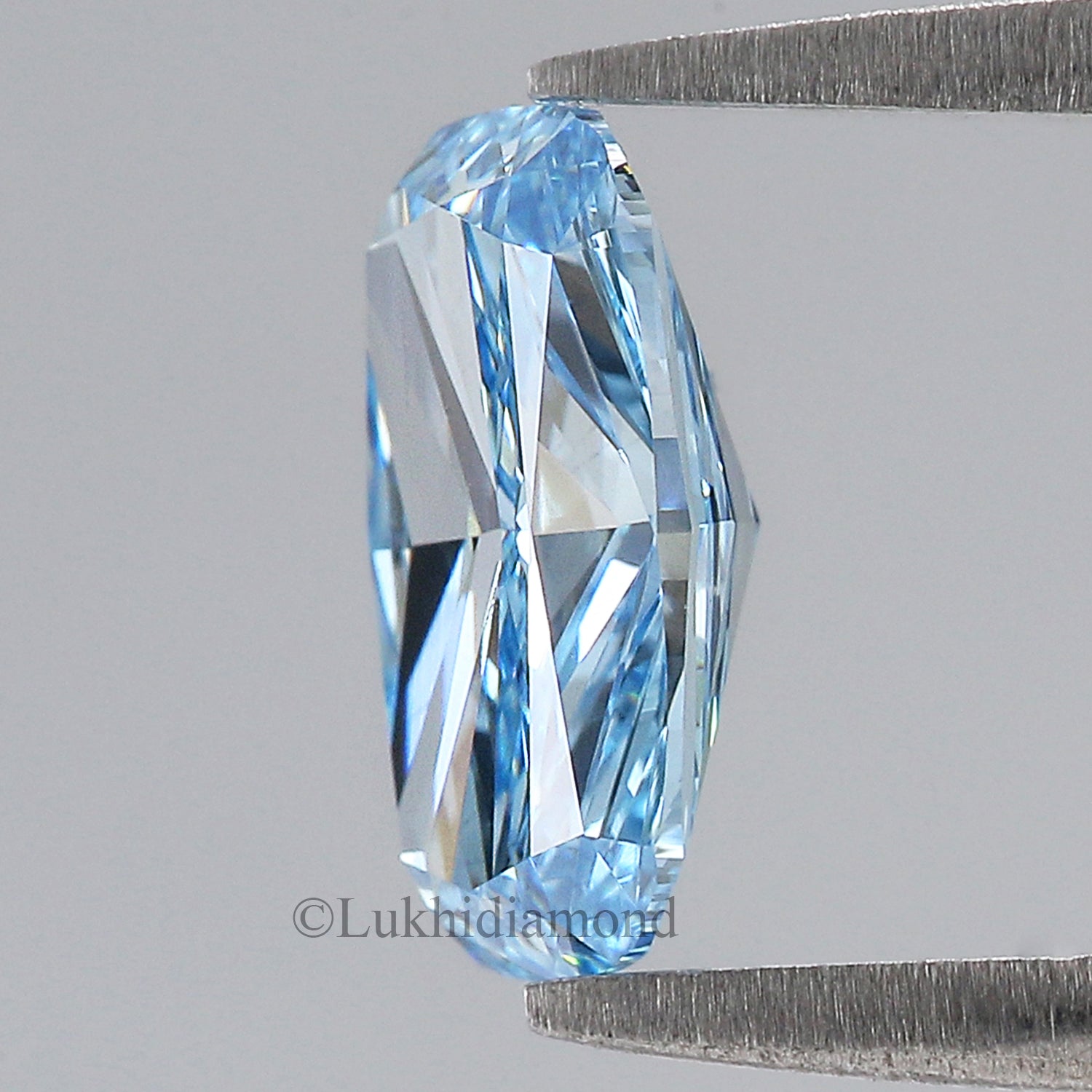 1.80 CT IGI Certified Cushion Brilliant Cut Diamond Fancy Vivid Blue Color VS1 Clarity Lab Grown Diamond Lab Created CVD Lab Diamond L3330