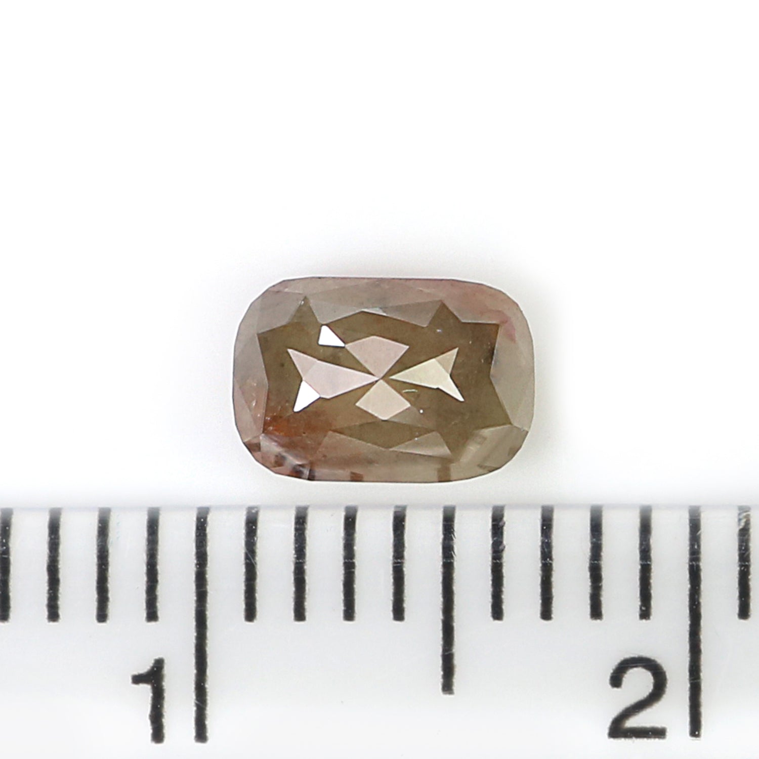 Natural Cushion Diamond 0.80 CT Loose Rose Cut Brown Stone 6.15 MM Rustic Diamond For Custom Engagement Ring L3625
