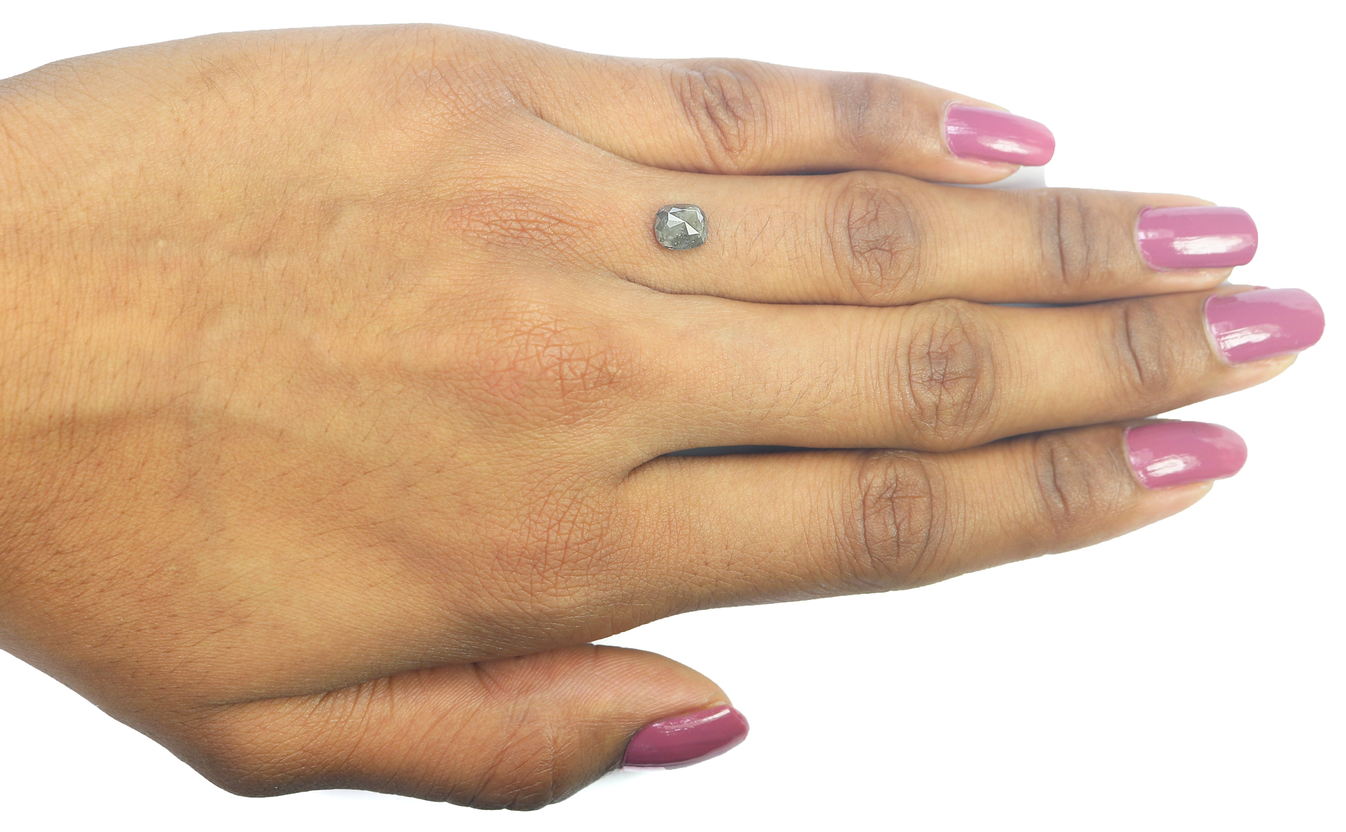 Natural Oval Diamond 0.84 CT Loose Rose Cut Grey Stone 6.10 MM Rustic Diamond For Custom Engagement Ring L3629