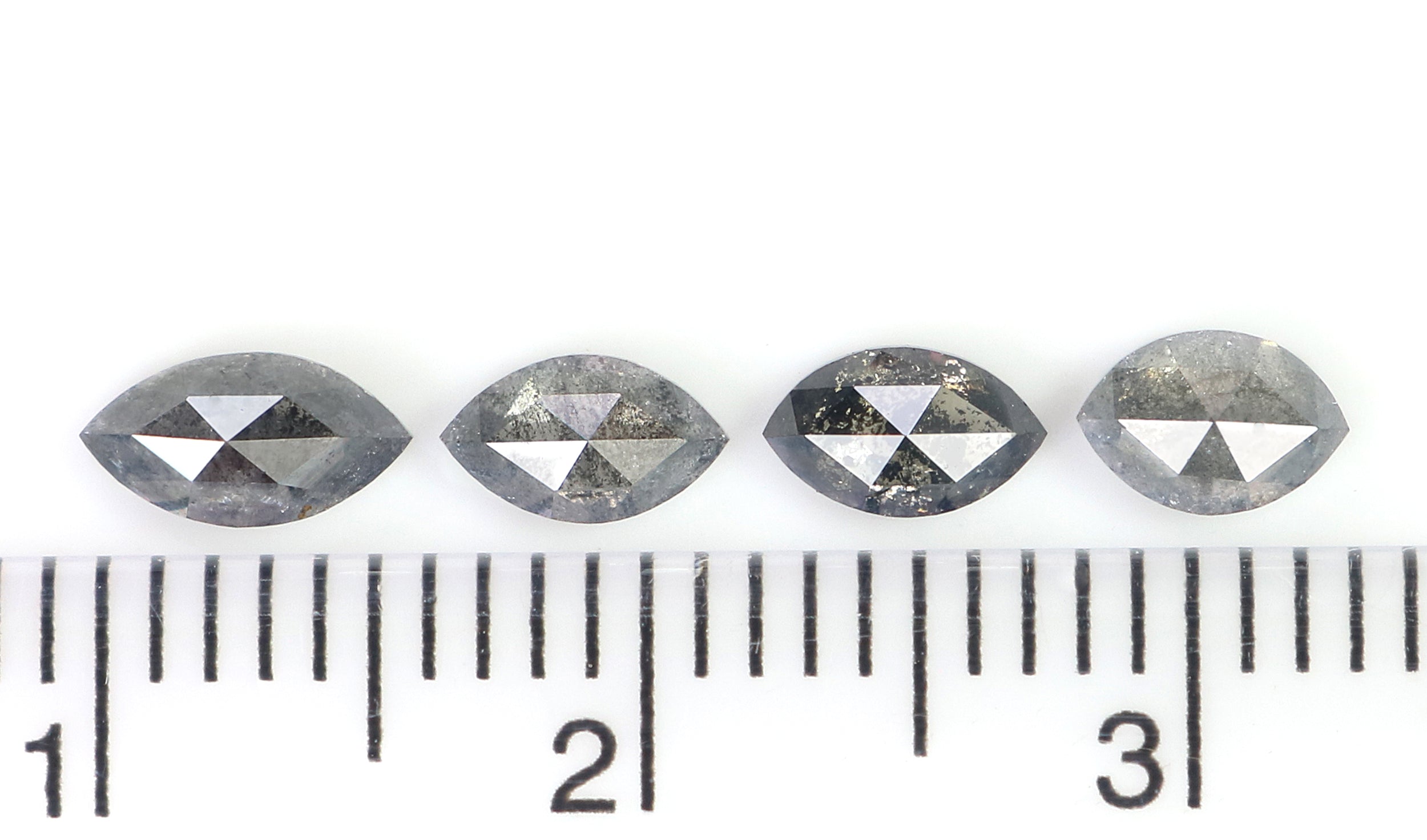 1.16 CT Natural Loose Marquise Shape Diamond Salt And Pepper Marquise Rose Cut Diamond 4.65 MM Black Grey Color Marquise Cut Diamond L8835