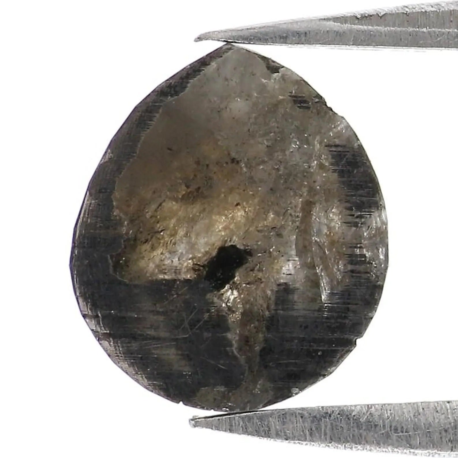1.35 CT Natural Loose Pear Shape Diamond Salt And Pepper Pear Cut Diamond 8.70 MM Natural Diamond Grey Color Pear Rose Cut Diamond NQ8248