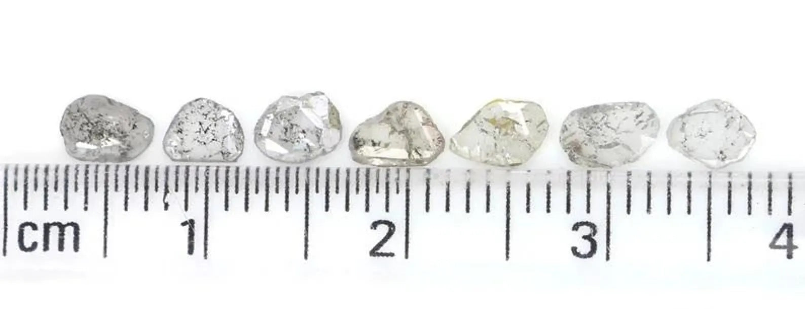 0.74 CT Natural Loose Slice Shape Diamond Salt And Pepper Slice Diamond 4.10 MM Natural Loose Black Grey Color Slice Rose Cut Diamond NQ2138