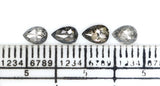 Natural Loose Pear Diamond, Salt And Pepper Pear Diamond, Natural Loose Diamond, Pear Rose Cut Diamond, 0.63 CT Pear Cut Diamond L2893