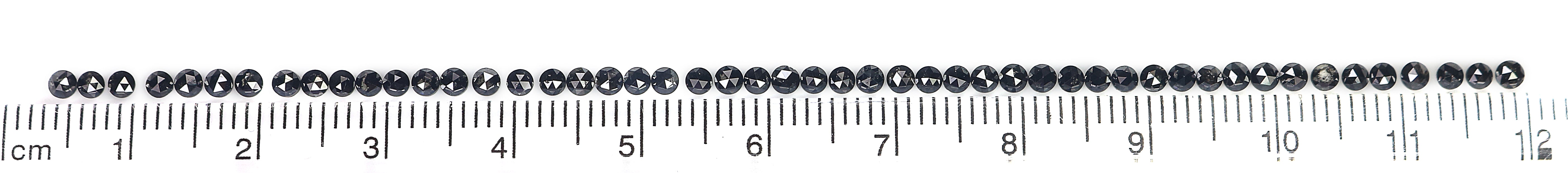 2.81 CT Natural Loose Round Shape Diamond Black Color Round Cut Diamond 2.10 MM Natural Diamond  Black Color Round Rose Cut Diamond LQ1855