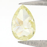 Natural Loose Pear Diamond, Yellow Color Pear Cut Diamond, Natural Loose Diamond, Pear Rose Cut Diamond, 0.23 CT Pear Shape Diamond L6499