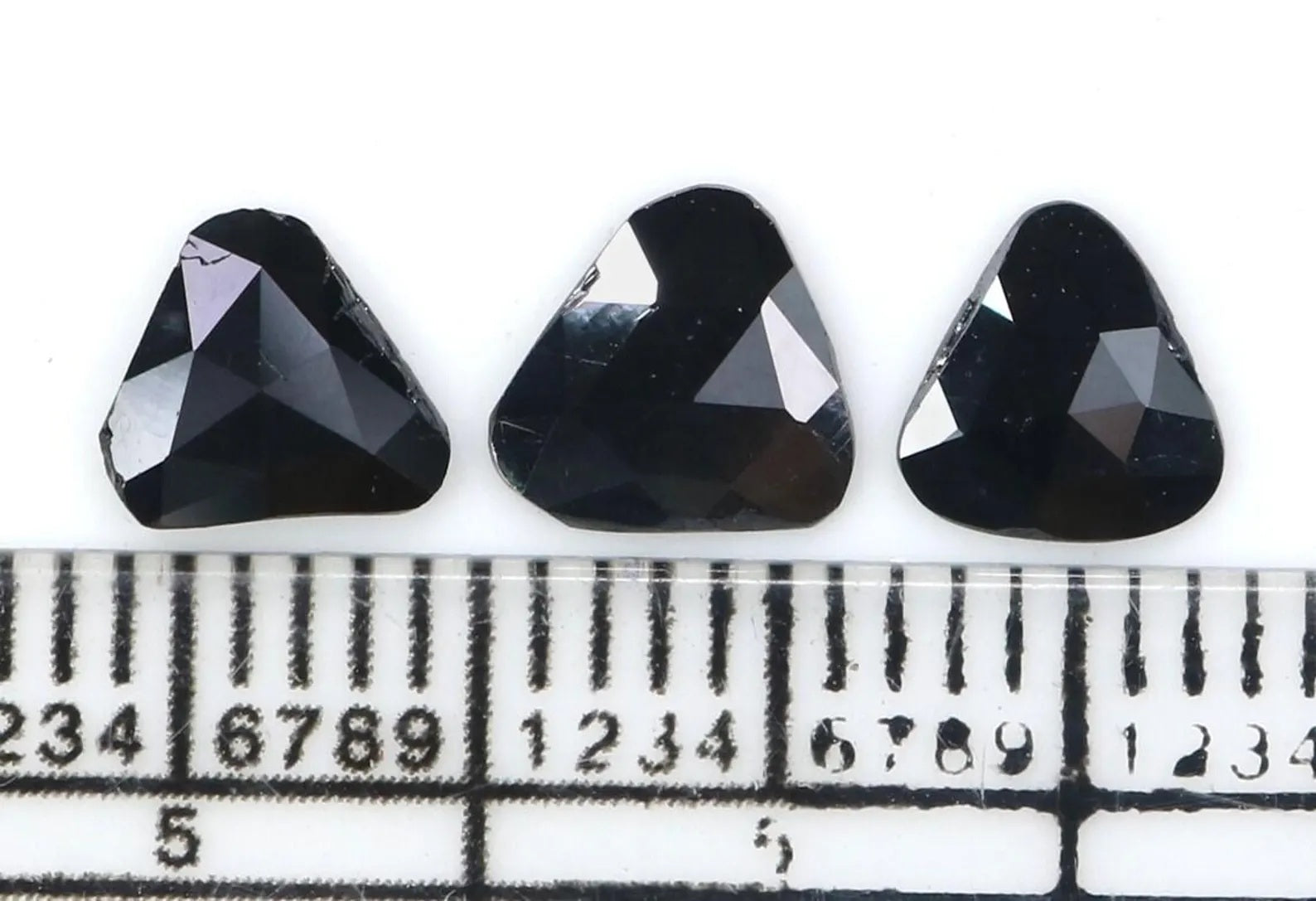 0.97 CT Natural Loose Slice Shape Diamond Black Color Slice Cut Diamond 6.05 MM Natural Loose Black Color Slice Irregular Cut Diamond NQ2255