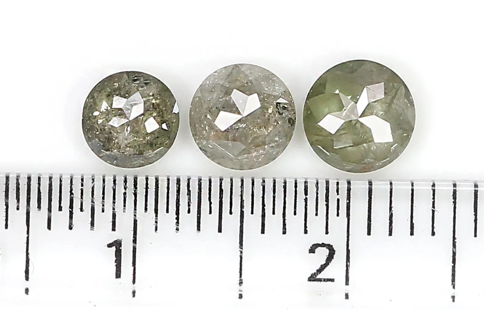 1.46 CT Natural Loose Round Shape Diamond Gray Color Round Diamond 4.60 MM Natural Loose Diamond Yellow Color Round Rose Cut Diamond NQ456