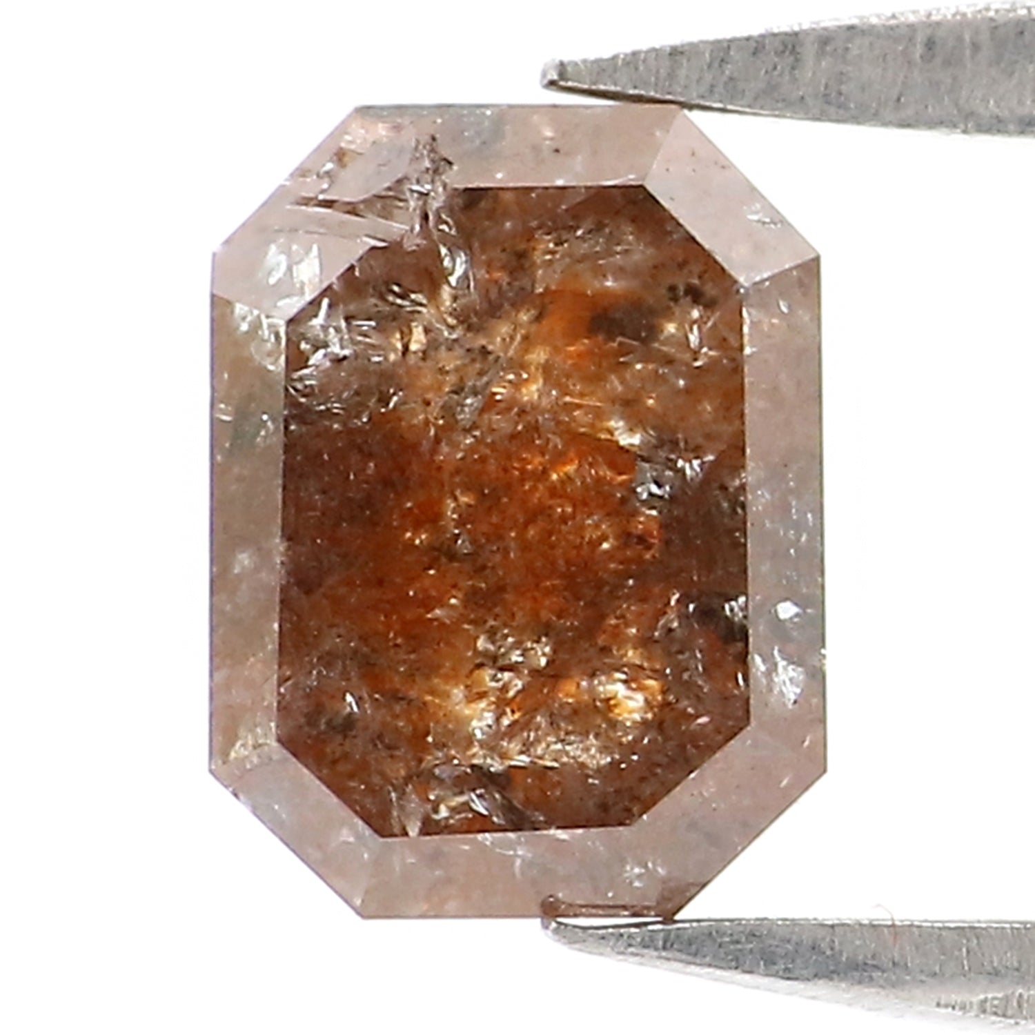 0.79 Ct Natural Loose Emerald Cut Diamond Brown Color Emerald Diamond 6.20 MM Natural Loose Diamond Brown Color Emerald Cut Diamond QL652
