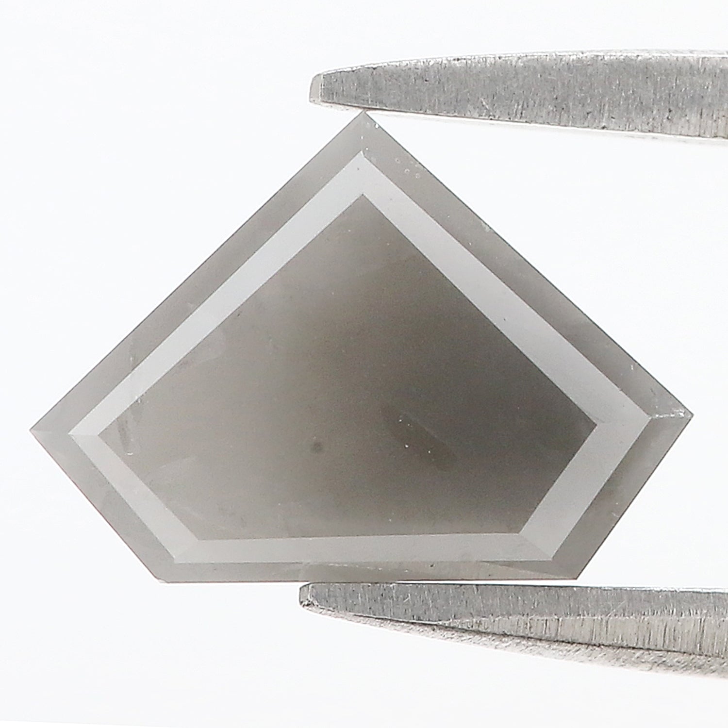 2.35 Ct Natural Loose Shield Diamond Gray Color Shield Cut Diamond 7.90 MM Natural Loose Diamond Gray Color Shield Rose Cut Diamond QL906