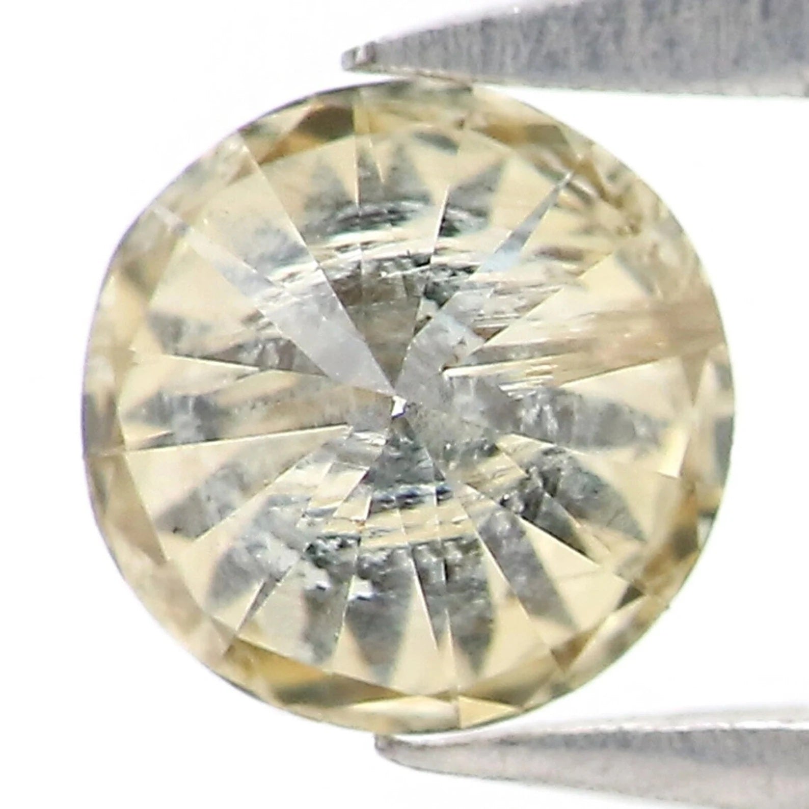 0.38 CT Natural Loose Round Shape Diamond Light Yellow Color Round Diamond 4.55 MM Natural Yellow Color Round Brilliant Cut Diamond QN2180