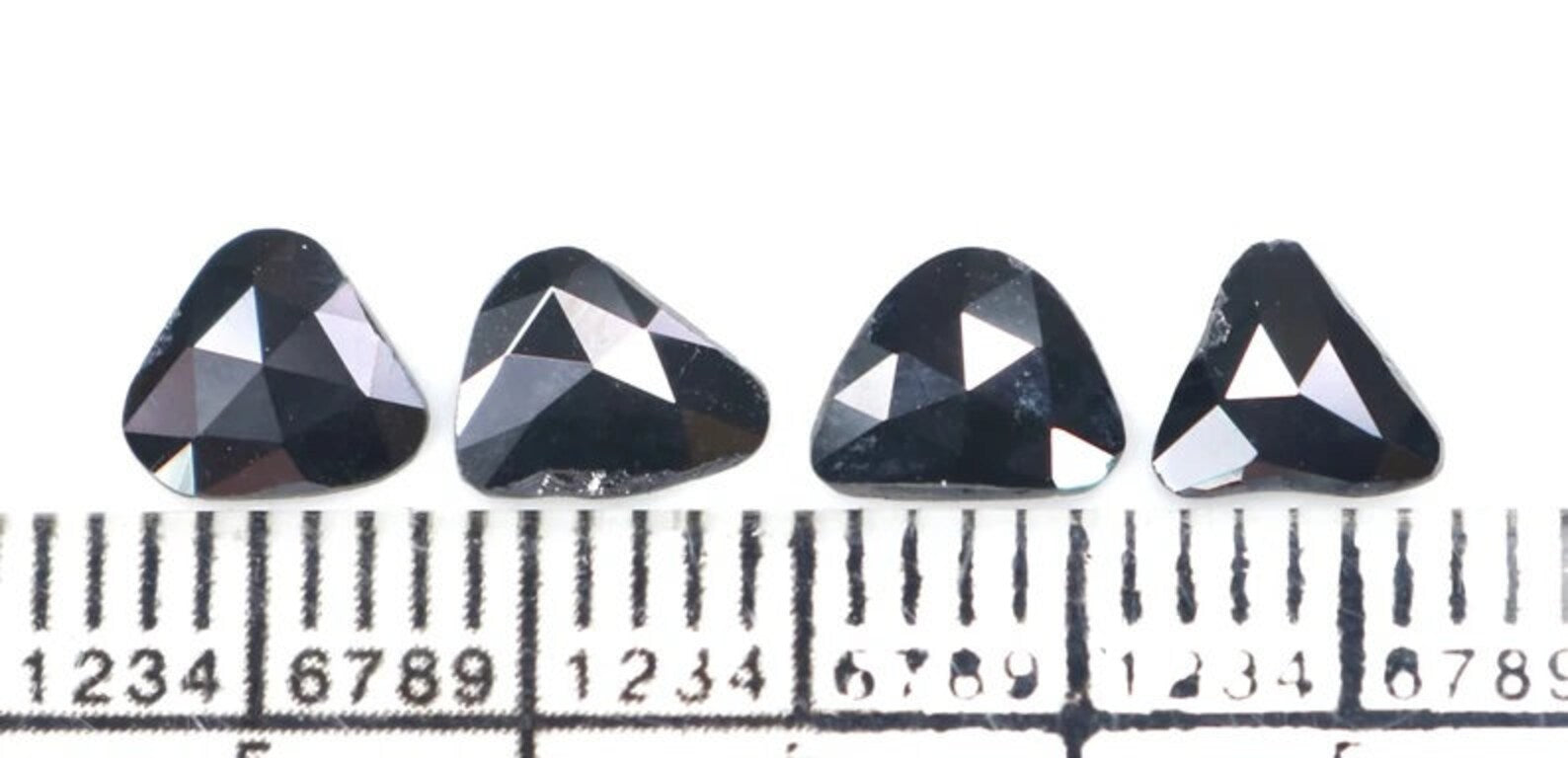 1.09 CT Natural Loose Slice Shape Diamond Black Color Irregular Cut Diamond 5.90 MM Natural Loose Black Color Slice Rose Cut Diamond NQ2239