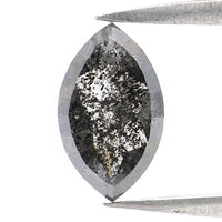 Natural Loose Marquise Diamond, Salt And Pepper Marquise Cut Diamond, Natural Loose Diamond, Rose Cut Diamond 1.13 CT Marquise Shape L2959