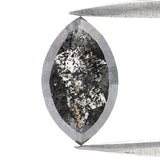 Natural Loose Marquise Diamond, Salt And Pepper Marquise Cut Diamond, Natural Loose Diamond, Rose Cut Diamond 1.13 CT Marquise Shape L2959