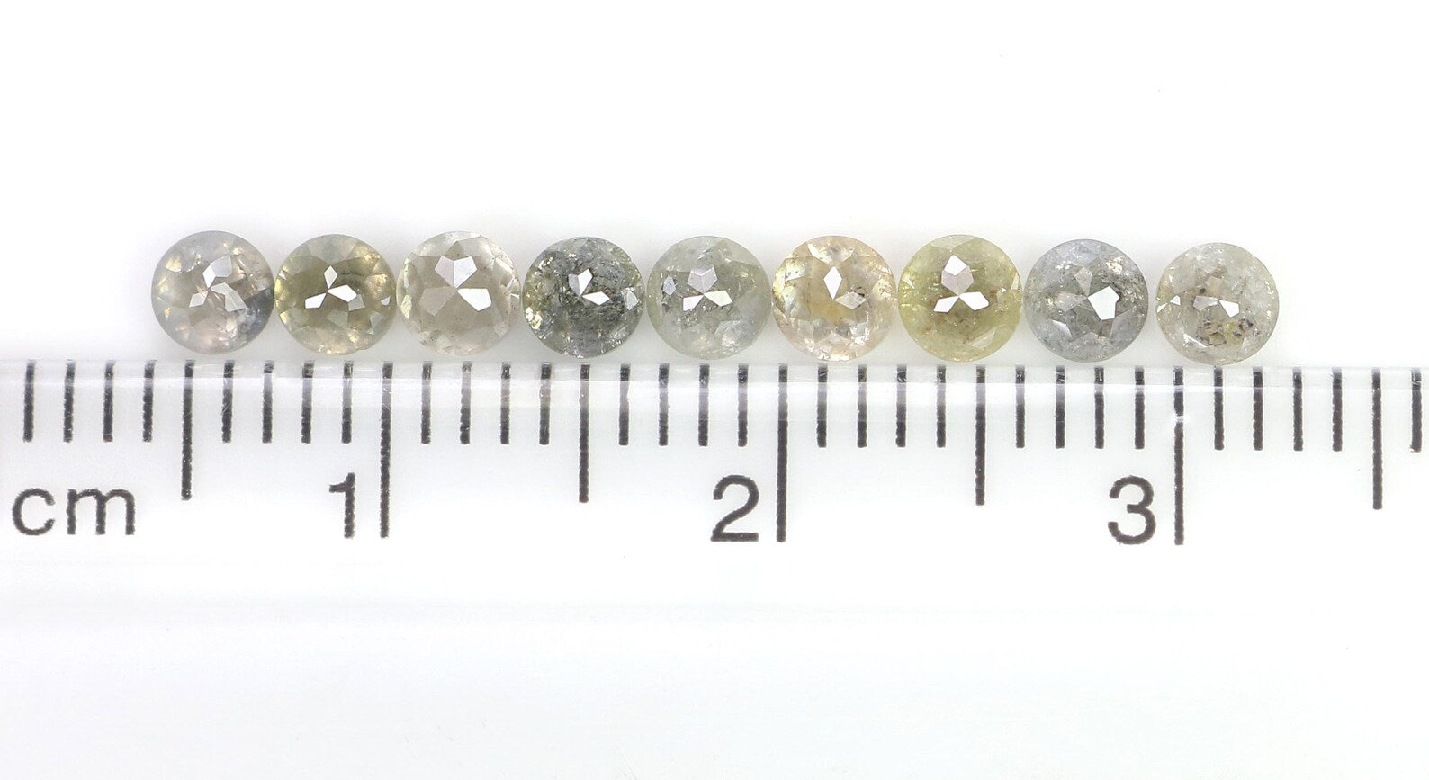 1.68 CT Natural Loose Round Shape Diamond Grey Color Round Diamond 3.10 MM Natural Loose Diamond Grey Color Round Rose Cut Diamond NQ7784