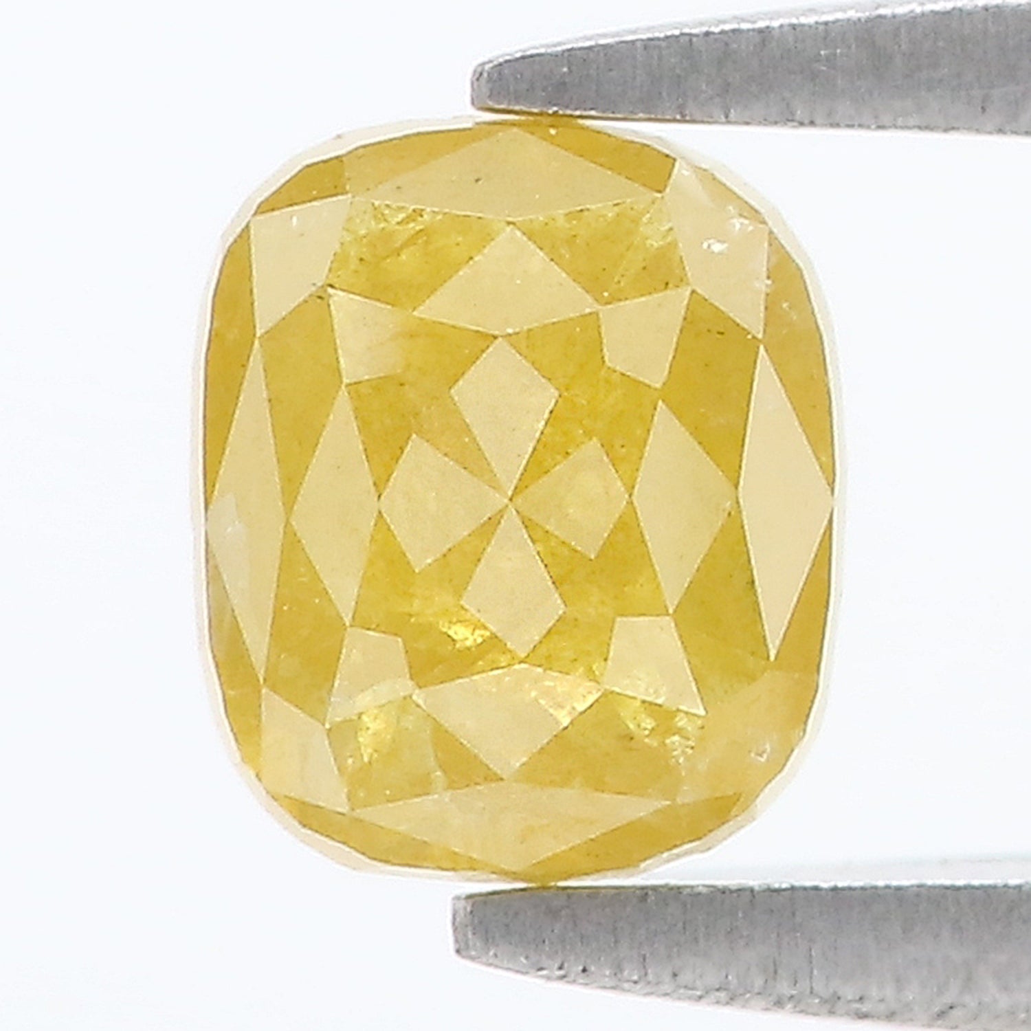 1.17 CT Natural Loose Cushion Shape Diamond Yellow Color Cushion Cut Diamond 5.95 MM Natural Yellow Color Cushion Rose Cut Diamond LQ9233