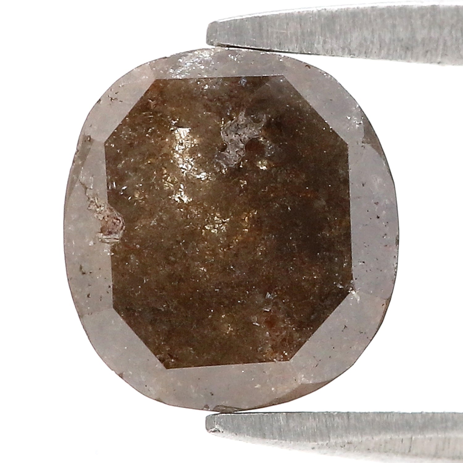 1.70 CT Natural Loose Cushion Shape Diamond Brown Color Cushion Cut Diamond 7.60 MM Natural Loose Diamond Cushion Rose Cut Diamond N2665