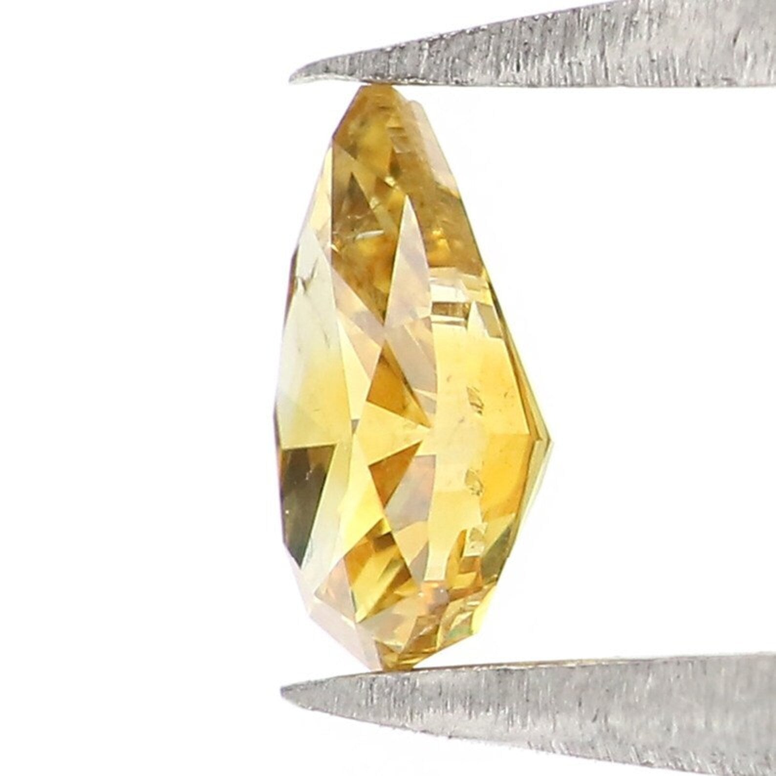 0.33 CT Natural Loose Pear Shape Diamond Yellow Color Pear Diamond 5.55 MM Natural Diamond Yellow Color Pear Brilliant Cut Diamond NQ9817