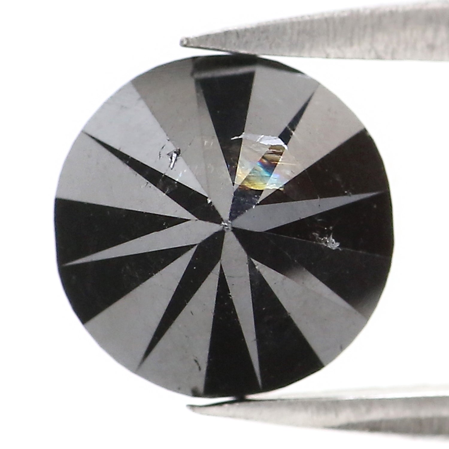 2.69 Ct Natural Loose Round Shape Diamond Black Color Round Cut Diamond 7.45 MM Natural Black Diamond Round Brilliant Cut Diamond LQ2902