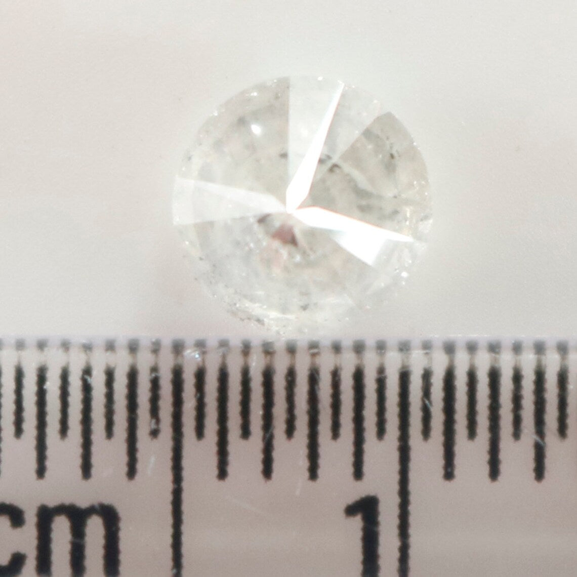 0.81 Ct Natural Loose Diamond Round Milky Grey Color 5.75 MM N487