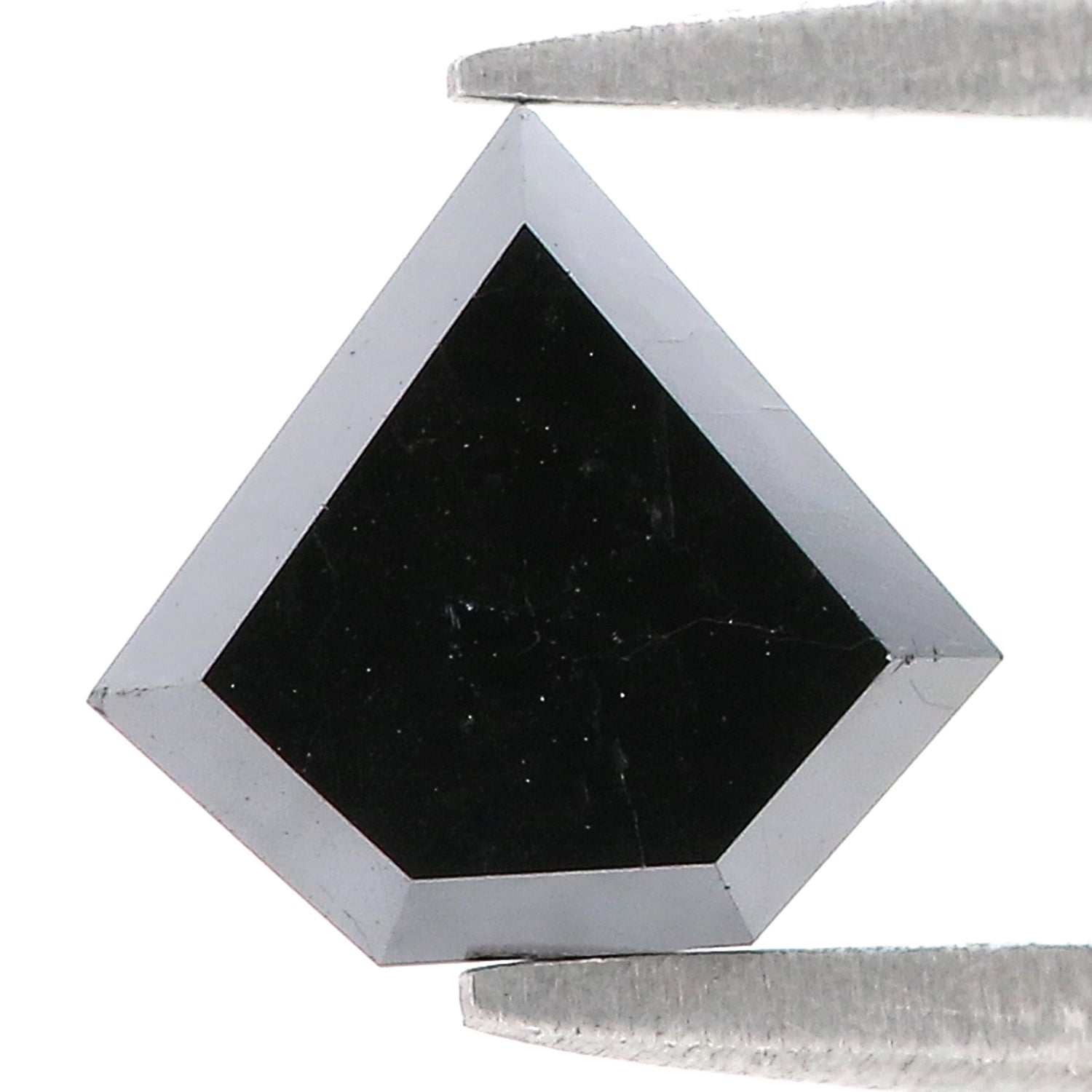 1.40 CT Natural Loose Shield Shape Diamond Black Color Shield Cut Diamond 7.40 MM Natural Black Color Diamond Shield Rose Cut Diamond LQ9698