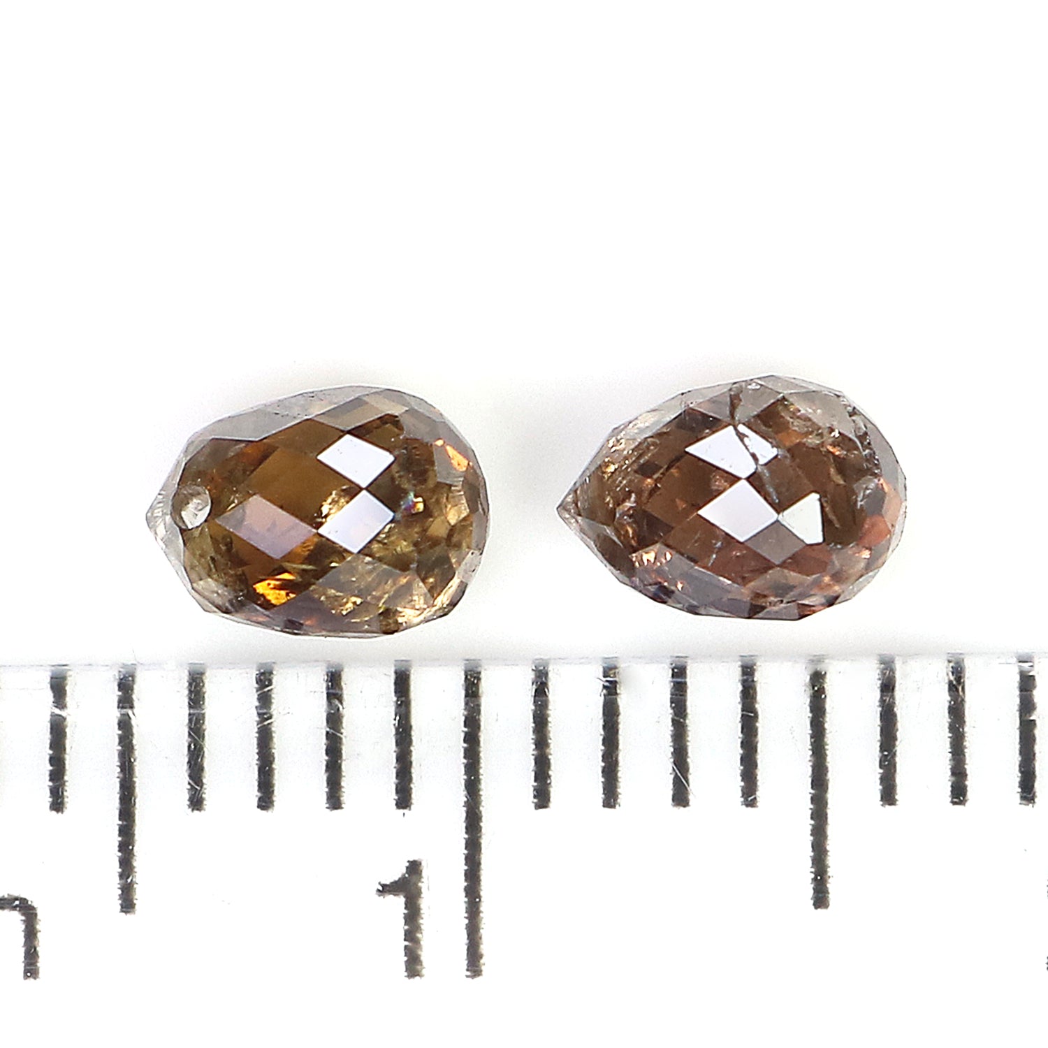 1.07 Ct Natural Loose Briolette Shape Diamond Brown Color Drop Diamond 4.90 MM Natural Loose Diamond Brown Briolette Cut Diamond LQ9993