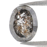 Natural Loose Oval Diamond, Salt And Pepper Oval Diamond, Natural Loose Diamond, Oval Rose Cut Diamond, 0.78 CT Oval Shape Diamond L2958